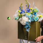 Load image into Gallery viewer, Baby Blue Grand Flower Bag