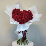 Load image into Gallery viewer, Crimson Rose Heart Bouquet