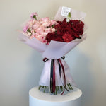 Load image into Gallery viewer, Crimson Cotton Heart Bouquet
