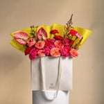 Load image into Gallery viewer, Magenta Grand Flower Bag
