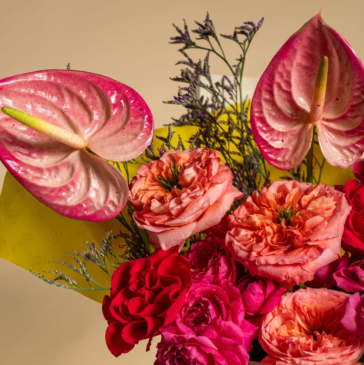 Magenta grand flower bag